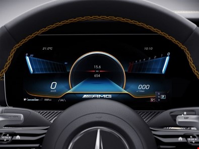 AMG özgü içeriklere sahip digital gösterge paneli